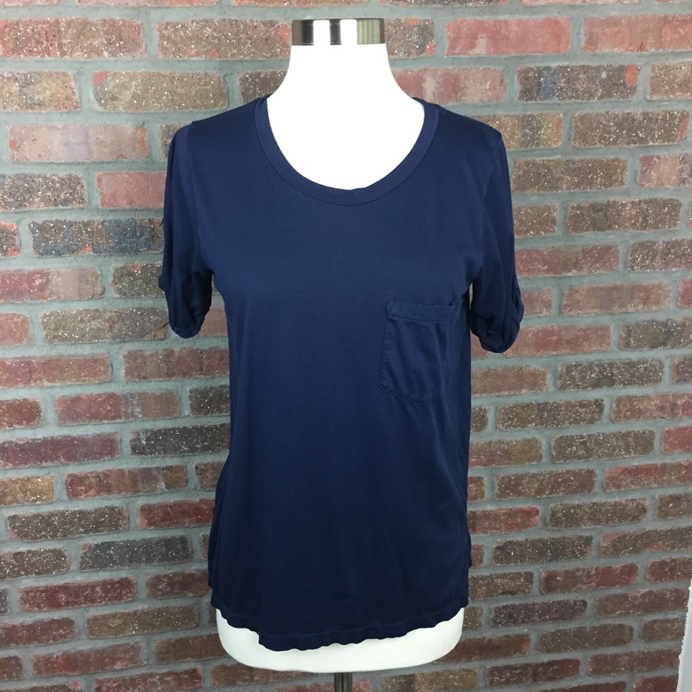 J. Crew Rolled-Sleeve Pocket T-Shirt, Sz S